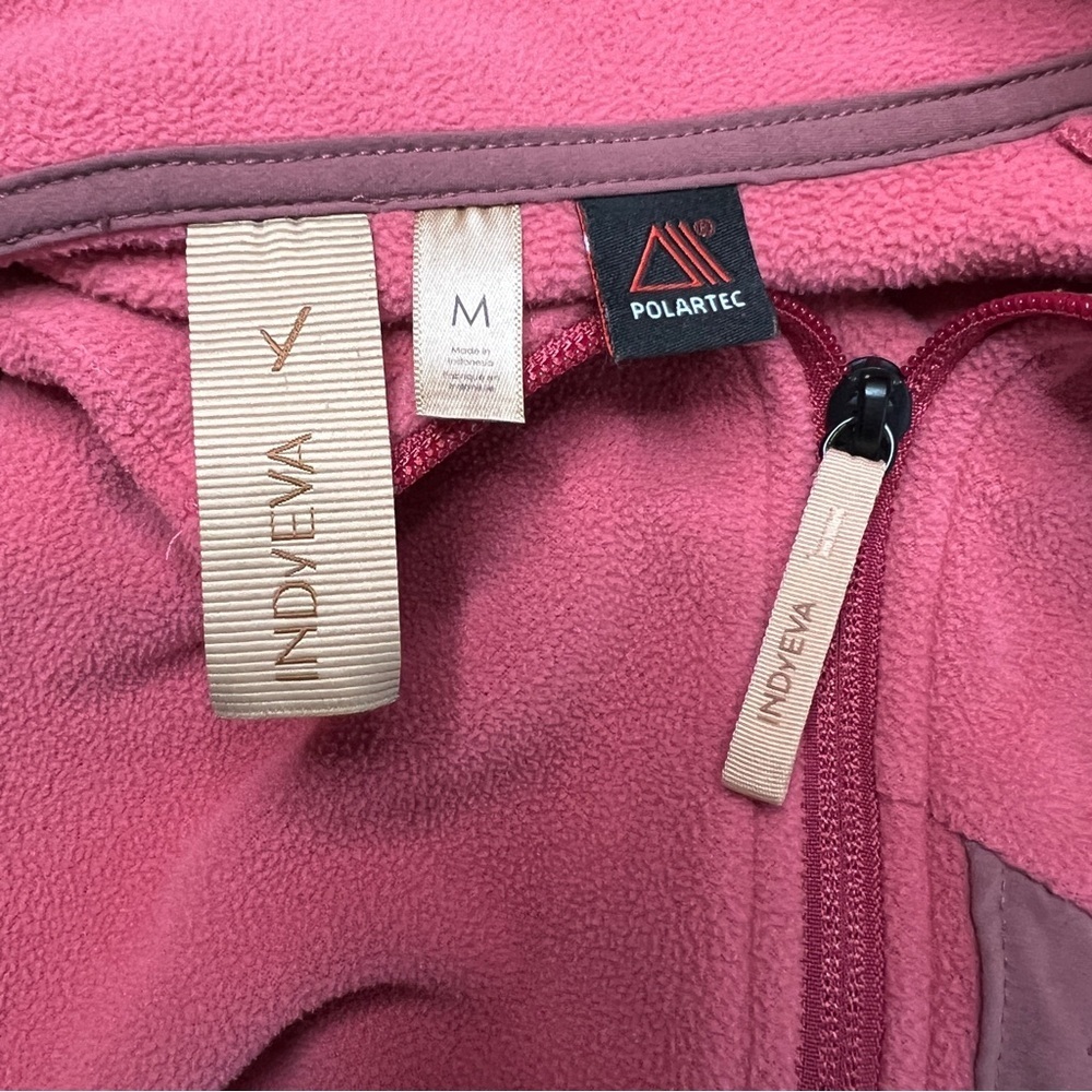 Indyeva Polartec Full Zip Fleece Jacket Pink Outdoor Hiking Womens Size Medium - Picture 8 of 10